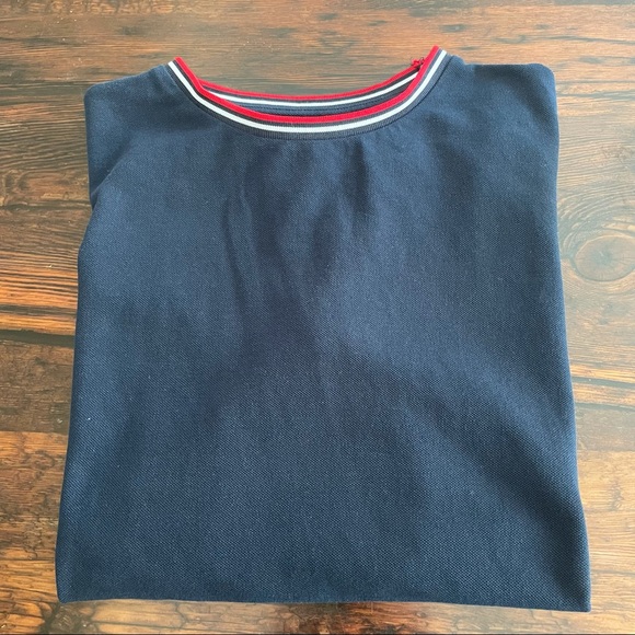 Denim & Flower Men’s Short Sleeve Tee Navy Stripe - Picture 6 of 7